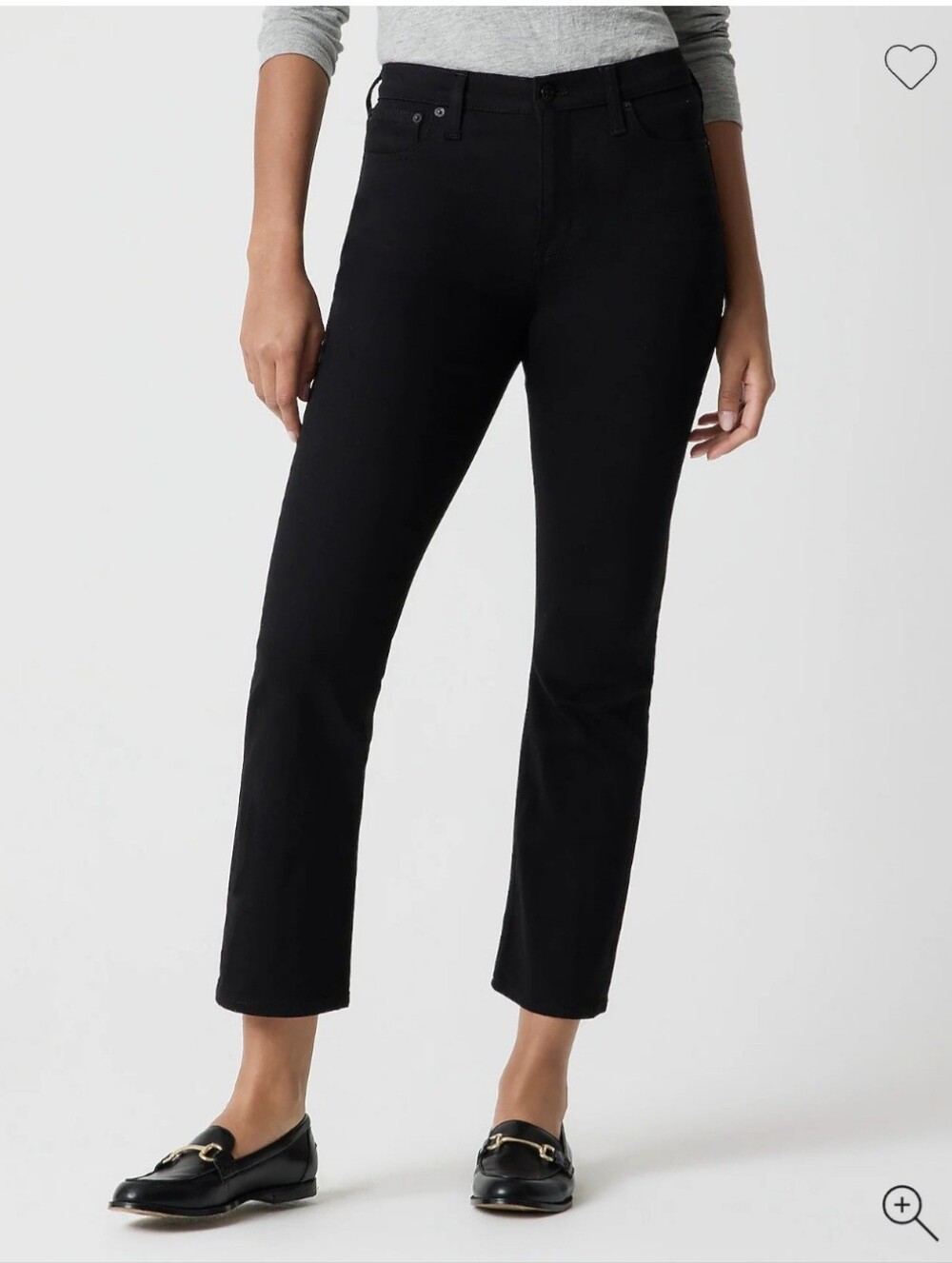J.Crew Black Mid Rise Flare Crop Jeans Size 26 NWOT